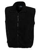 Men Polyester Heavyweight Anti-Pill Panda Fleece Zipper Vest (11 Color, XS-6XLT)