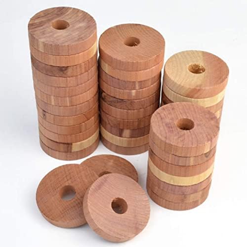 jaffiust 40pcs aromatic cedar block natural cedar ring cedar hanger