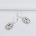 Newshe Gemstone Created Blue Sapphire Dangle Drop Earrings for Women 925 Sterling Silver White AAA Cz