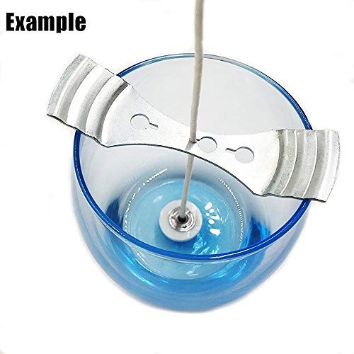 2 inch Candle Wick with Candle Wick Stickers and Candle Wick Centering Device,50 pcs, Low Smoke&Natural, for Candle Making