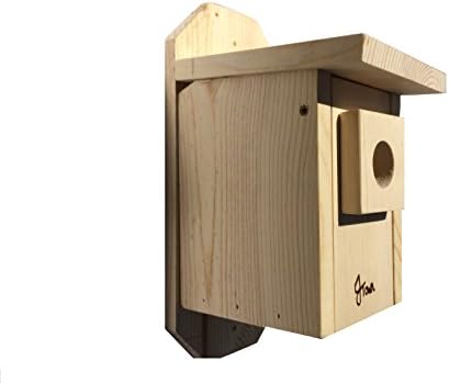 JTown Bluebird Bird House - Bird Feeder; Outdoor; Natural Wood; Wooden; Birdhouse; Easy Clean; Door; Predator Safe