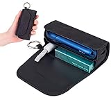 Portable case for IQOS3.0 Electronic Cigarette Frosted Leather Protcective 2 in 1 Skin Shell Cover Box for iqos3.0 (Black)