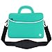 KOZMICC 15 15.6 Inch Neoprene Messenger Sleeve Handle Shoulder Bag Case Cover (Teal/White) for 15-inch Apple MacBook Pro, Apple MacBook Pro w/Retina Display & Other 15