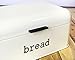 Bread Box for Kitchen Counter - Stainless Steel Bread Bin, Dry Food Storage Container for Loaves, Pastries, Toast and More - Retro Vintage Design, Cream, 16.75 x 9 x 6.5 Inches