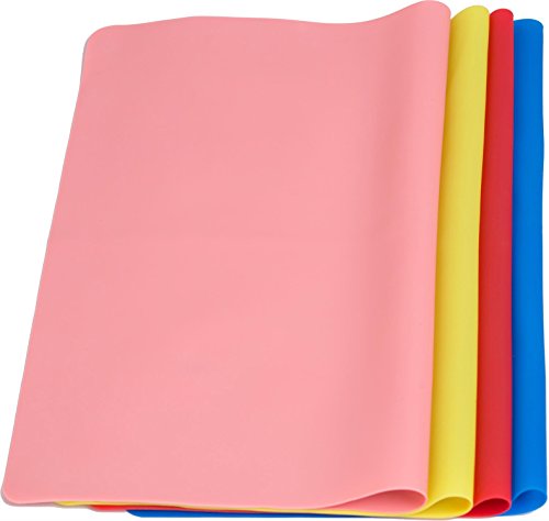 Silicone Baking Mat for Dough Rolling Pastry Fondant Mat Large Nonstick and Nonskid Heat Resistent, Countertop Protector, Dining Table Mat and Placemat 20'' by 16'' (Large Size, Pink) - Thumbnail 6