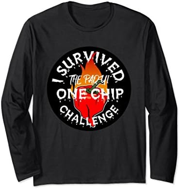 Unisex Paqui One Chip Challenge Ghost Pepper Long Sleeve Shirt Large Black
