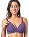 Gratlin Women's Padded Maternity Underwire Nursing Bra with Full Sling Gray purple 36DD