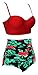 AnniBlue Women Vintage High Waisted Bikini Two Piece Bathing Suit Swimsuits