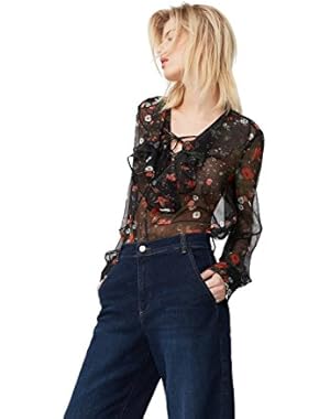 Mango Women's Ruffle Printed Blouse