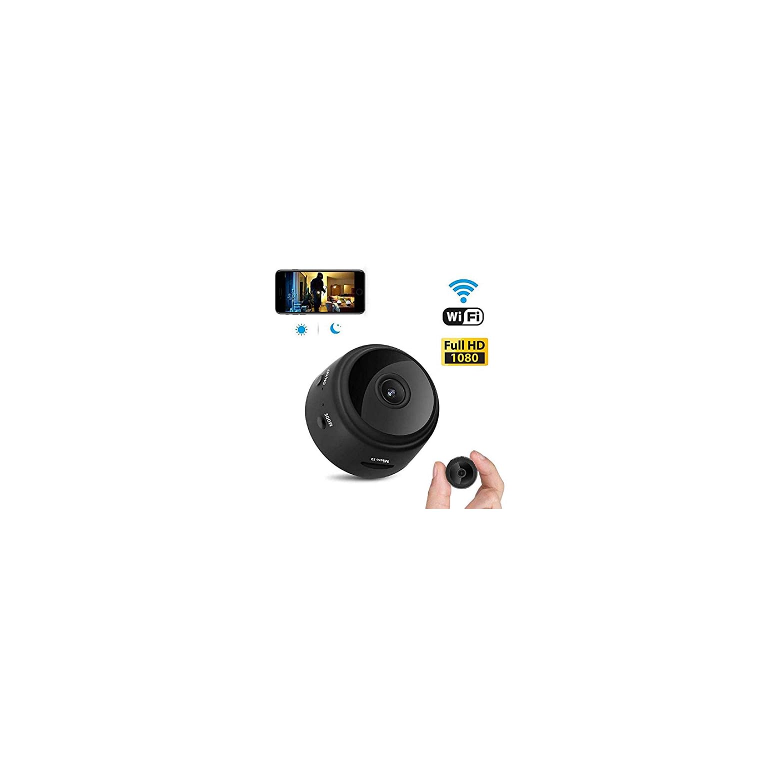OVEHEL Mini WiFi Spy Camera HD 1080P Wireless Hidden Camera Video