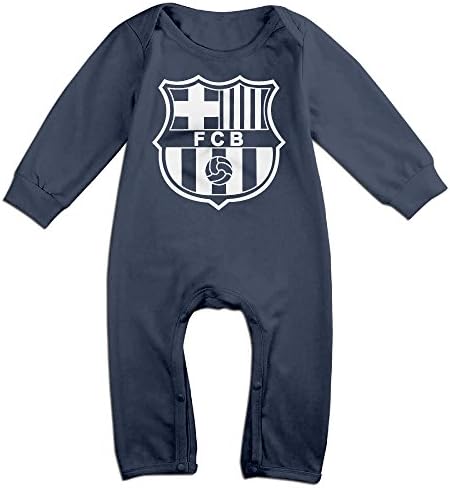 TLK Boy's &amp; Girl's Futbol Club Barcelona FC Long Sleeve Jumpsuit Outfits 24 Months
