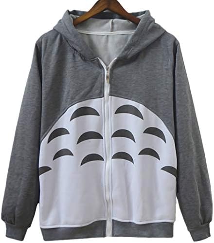 Cartoon Anime Totoro Casual Long Sleeve Hoody Sweatshirt for Teens