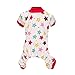 Silvercell Puppy Star/Rabbit Pattern Pajamas Jumpsuit Shirt Red S