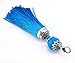 yueton 12pcs Colorful Lobster Clasp Bead Charms Silky Tassels DIY Key Chain Jewelry Accessory