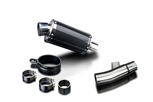 Delkevic Aftermarket Slip On compatible with Honda NC750 & NC700 DS70 9" Carbon Fiber Oval Muffler Exhaust 2012-2019