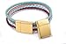 KONMAY 5 Sets 15.0x3.5mm Golden Flat Magnetic Jewelry Clasp for Bracelet (Golden)