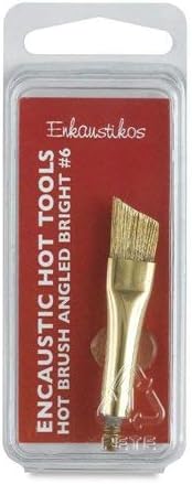 Enkaustikos Hot Brush Attachment - Angled Bright, Size 6