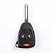 WBOY 3 Buttons keyless entry fob Remote key fob case shell Compatible With Jeep Chrysler Dodge Ram 1500 2006 2007 2008 2Button+Panic