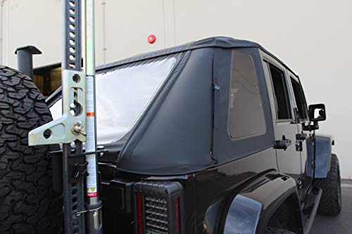 Sierra Offroad 2007-2018 Jeep Wrangler 4DR, Frameless JK Soft Top, 40 mil Press Polish Windows - Thumbnail 2
