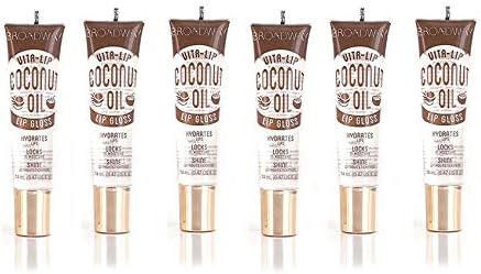 6-PACKS Kiss Broadway Clear Lip Gloss (Coconut Oil)