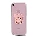 AIQAA All Metal Phone Grip Ring Stand Holder Car Mount for Smartphones - Cat Rose Gold