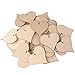 UTOPER 100pcs 2 inch Wooden Love Heart Shape Slices Blank Name Tags Wine Tag with Hole Unfinished Wood Cutout Labels Art Craft with 33ft Natural Twine for Wedding Party Children DIY Pieces