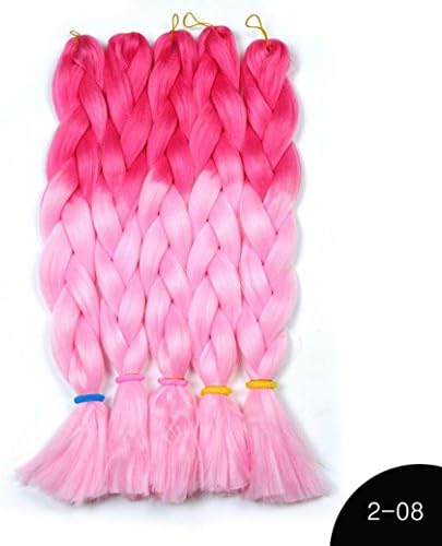 Wondere Jumbo Braids Kanekalon braiding Hair extension,Material High Temperature braiding Hair Style Synthetic Hair Crochet Braids,13Colors 24Inch 2 Tone