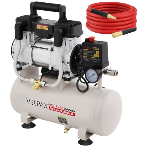 Ultra Quiet Air Compressor, Only 60dB, 2.4 Gallon Tank, Oil-Free, 110V/60Hz 1.5HP,