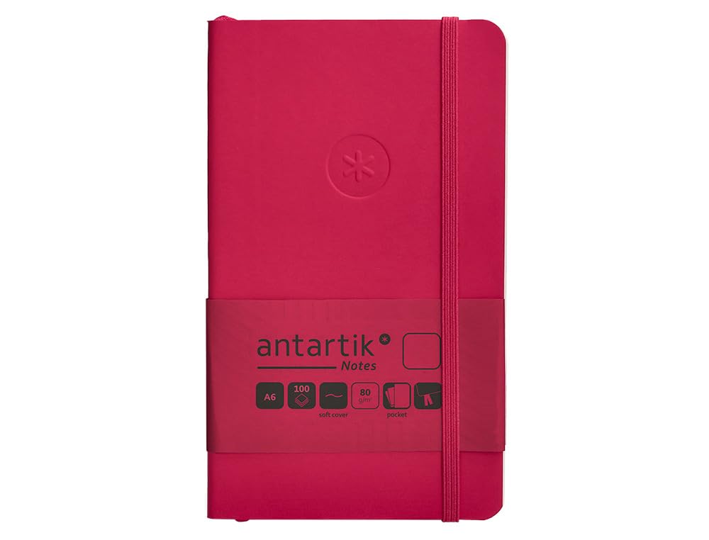Antartik Notebook with Gummet Notes Soft Cover A6 Sheets Plain Bordeaux 100 Sheets 80 GR FSC