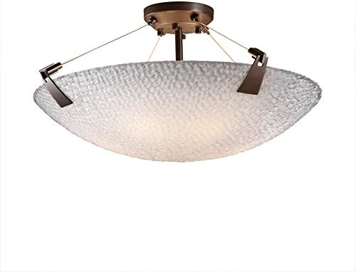 Justice Design 3frm 9632 35 Tile Dbrz 3form Semi Flush Mount Dark