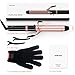 Curling Iron 1.25 Inch, SUNLUNA Hair Curling Wand with Tourmaline Ceramic Coating, LCD Display with Heat Resistant Glove, Dial Heat Control Curling Wand (230°F to 430°F for All Types of Hair)
