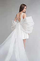 Short Satin Wedding Dresses for Bride with