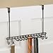 InterDesign Classico Over the Door Closet Organizer Rack for Ties, Belts - Bronze
