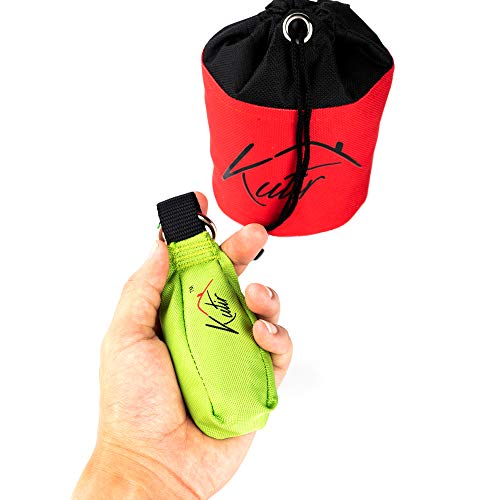 Kutir Throw Weight and Line Kit with Storage Bag 14 OZ 600D Pouch, 150 Foot Polyethylene Easter Rope for Arborists, Best for Tree Climbing, High Limb Throwing - Thumbnail 2