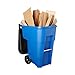 Rubbermaid Commercial Products BRUTE Rollout Waste/Utility Container, 95-gallon, Blue (FG9W2273BLUE)
