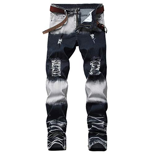 image for Sunhusing Men Folded Striped Cozy Leisure Zipper Pockets Trousers Slim