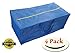 Super 4 Pack Zippered Storage Bags, Extra Large - Blue - Compatible with IKEA Fratka Storage Bag Trolley by CherryPic Junction
