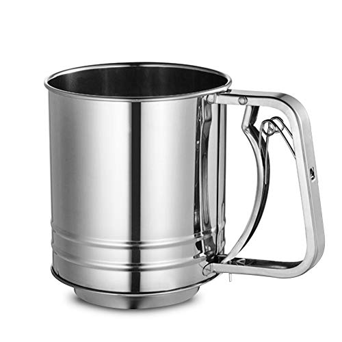 ShineMe Hand-held Flour Sifter Stainless Steel with Handle, Fine Mesh Sieve for Baking - Thumbnail 7