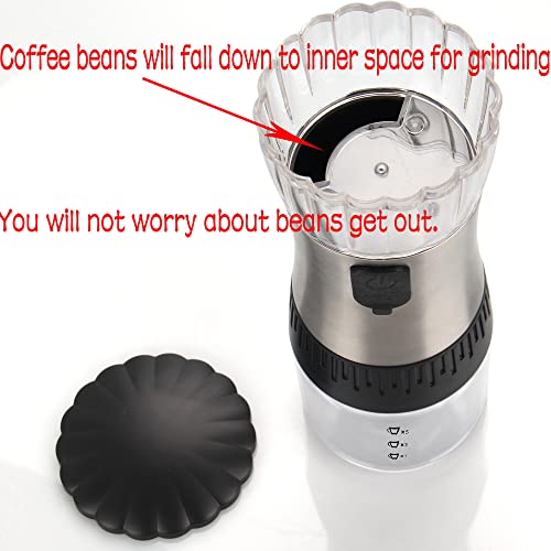 CoaGu Electric Burr Grinders Coffee Grinder Rechargeable Adjustable 4