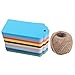 WARMBUY Colorful Gift Tags with Jute Twine, 200Pcs
