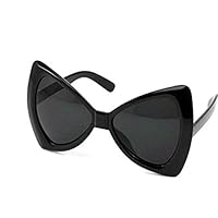 YChoice Black Retro Bowknot Lens Sunglasses Reflective Eyewear Bow Sunglasses