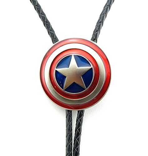 Captain Amercia Shield Western Cowboy Bolo Neck Tie