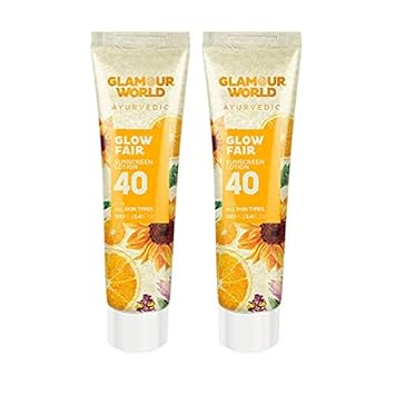 Glamour World Ayurvedic Glow Fair 40 Sunscreen Lotion(Pack of 2)