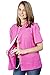 Pink Breast Cancer Recovery Tee with Internal Drain Management Pockets, 2X-Large