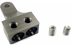 SUPROJDM Dual Input 1/0 Oversized 0 Gauge Alternator Distribution Block, 8mm Mounting Hole, Made from 6061 Aluminum, Nickel P