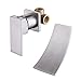 KES Wall Mount Bathroom Faucet Waterfall Lavatory Sink Faucet Single Handle Lead-Free Brass Body and Stainless Steel Extra Wide Fallingwater Spout Brushed Nickel, LN3200-BN