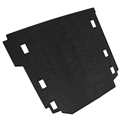 iallauto Rubber Trunk Mat Custom Fit Jeep Wrangler JL 2018 2019 Car Front Rear Cargo Liner All Weather Vehicle Carpet Heavy Duty Full Black-Waterproof-Odorless-Durable