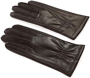 MINGXIN mens real lambskin leather gloves cashmere lining warm outdoors handwear
