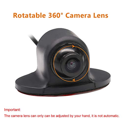 Reverse Camera,Front,Side View Camera,RAAYOO L001 Universal HD Color CMOS Wired Car Vehicle Automotive Rear View Backup Camera with Rotatable Lens Mirror/Non-Mirror Image Removable Guild line 12V
