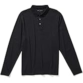 Robert Barakett Men's Honeycomb Long Sleeve USA Grown 100% Pima Cotton Button Placket Polo Shirt